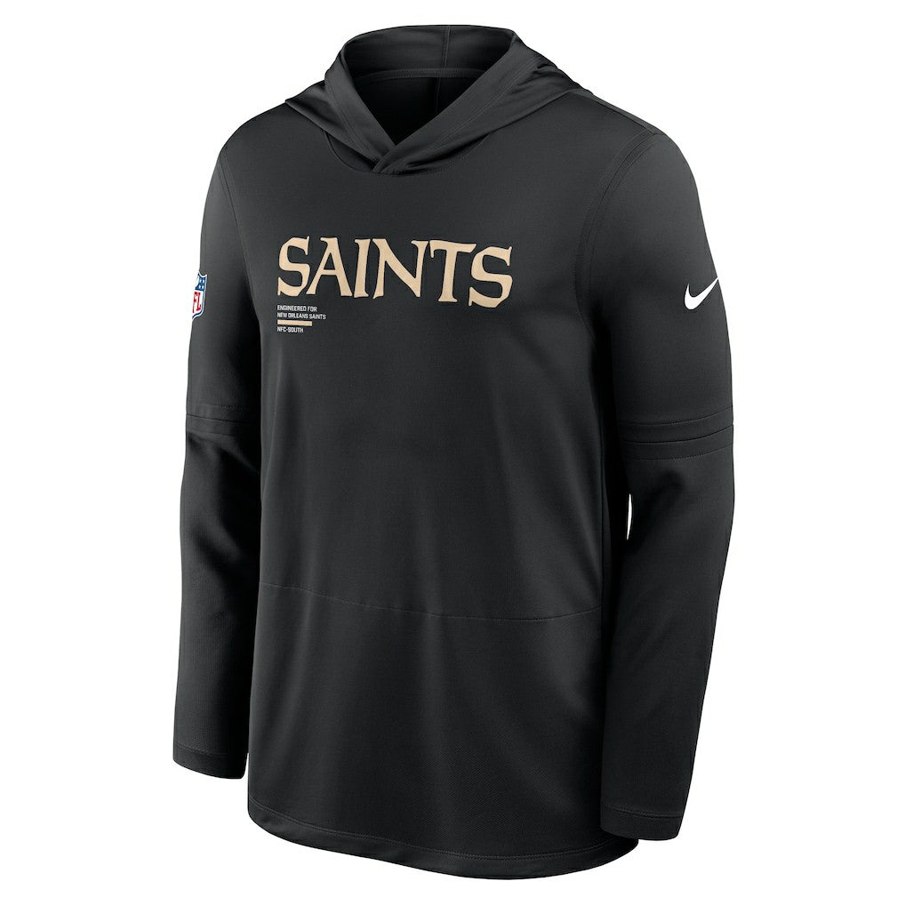 Sideline Pure Fury Performance Long Sleeve Hoodie T-Shirt - New Orleans Saints Hoodies