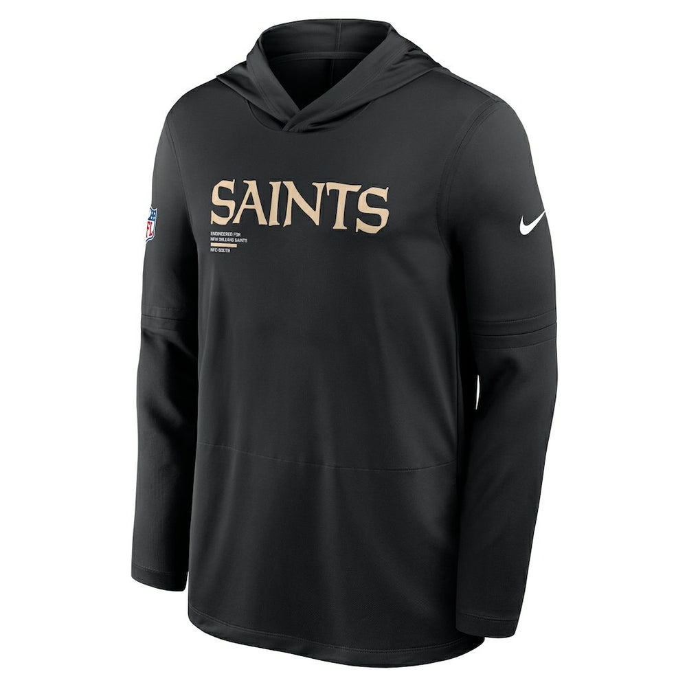 Sideline Pure Fury Performance Long Sleeve Hoodie T-Shirt - New Orleans Saints Hoodies