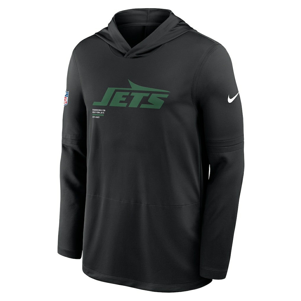 Sideline Pure Fury Performance Long Sleeve Hoodie T-Shirt - New York Jets Hoodies