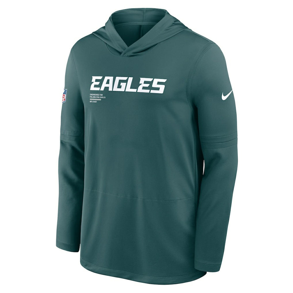 Sideline Pure Fury Performance Long Sleeve Hoodie T-Shirt - Philadelphia Eagles Hoodies