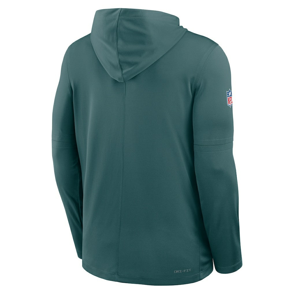 Sideline Pure Fury Performance Long Sleeve Hoodie T-Shirt - Philadelphia Eagles Hoodies