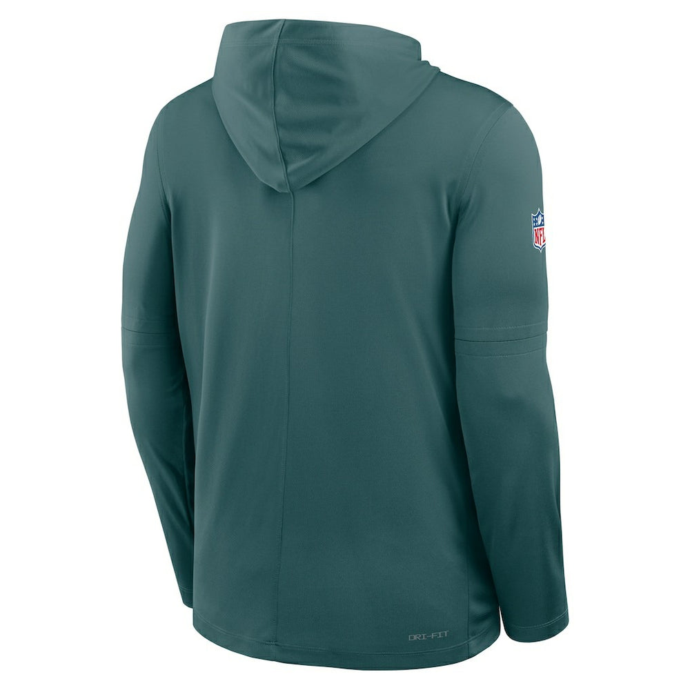Sideline Pure Fury Performance Long Sleeve Hoodie T-Shirt - Philadelphia Eagles Hoodies