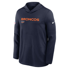 Sideline Pure Fury Performance Long Sleeve Hoodie T-Shirt - Denver Broncos Hoodies