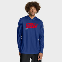 Sideline Pure Fury Performance Long Sleeve Hoodie T-Shirt - New York Giants Hoodies