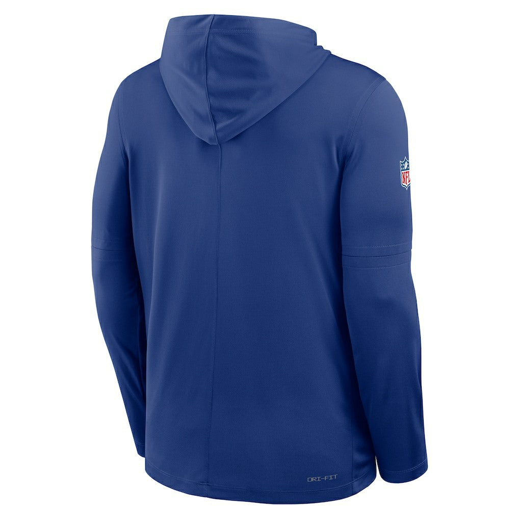 Sideline Pure Fury Performance Long Sleeve Hoodie T-Shirt - New York Giants Hoodies