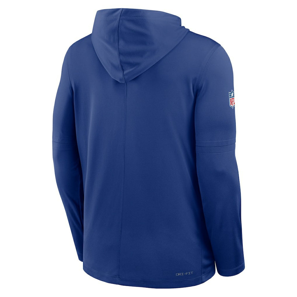 Sideline Pure Fury Performance Long Sleeve Hoodie T-Shirt - New York Giants Hoodies