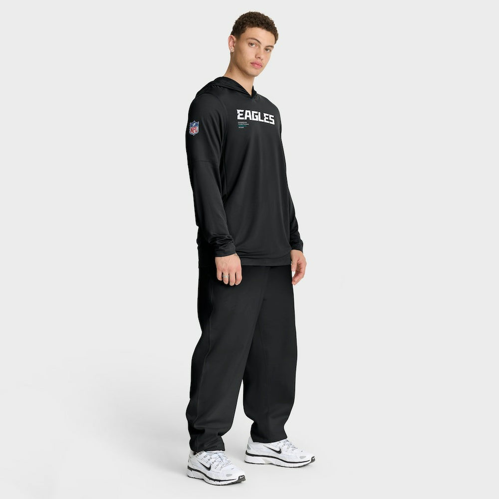 Sideline Pure Fury Performance Long Sleeve Hoodie T-Shirt - Philadelphia Eagles Hoodies
