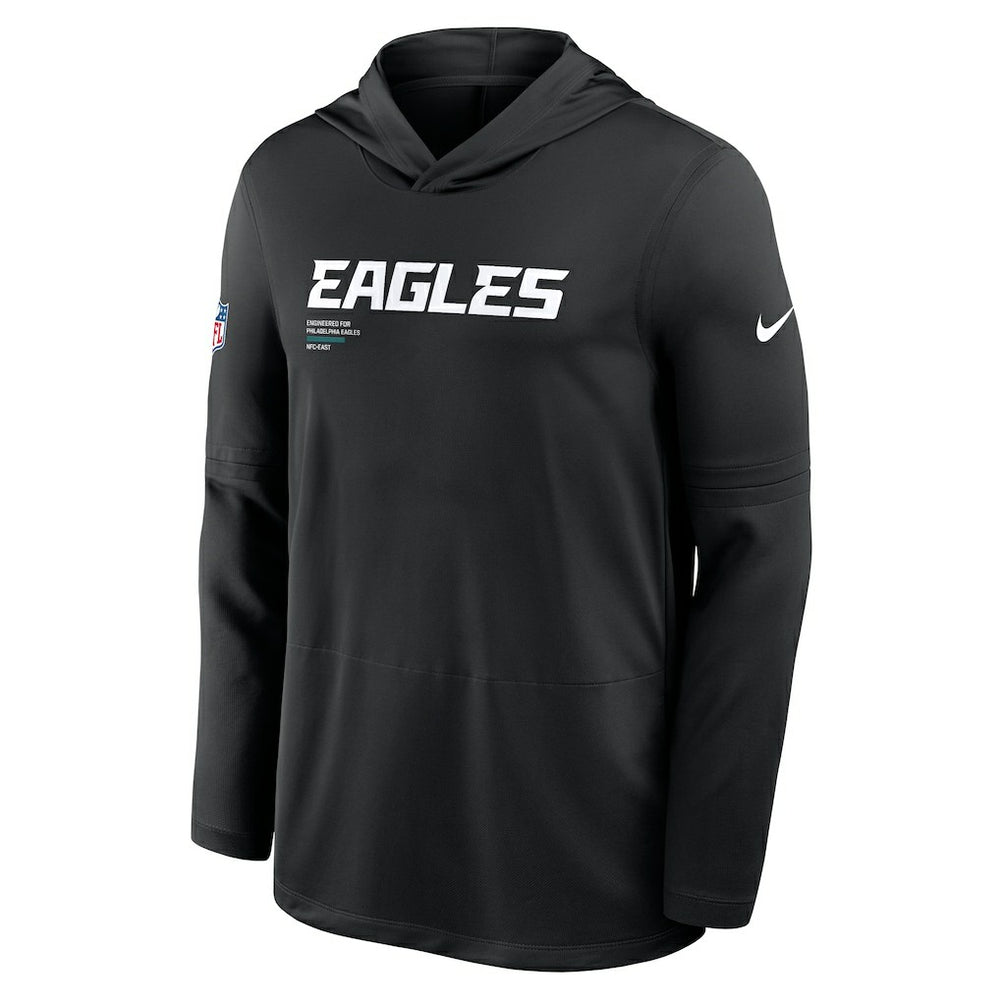 Sideline Pure Fury Performance Long Sleeve Hoodie T-Shirt - Philadelphia Eagles Hoodies
