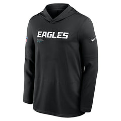Sideline Pure Fury Performance Long Sleeve Hoodie T-Shirt - Philadelphia Eagles Hoodies