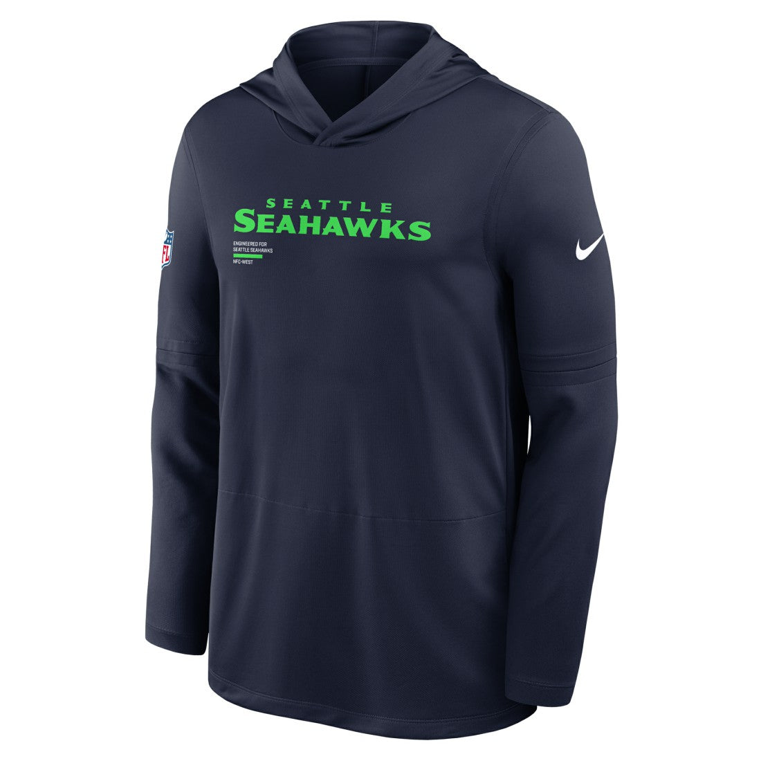 Sideline Pure Fury Performance Long Sleeve Hoodie T-Shirt - Seattle Seahawks Hoodies
