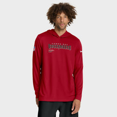 Sideline Pure Fury Performance Long Sleeve Hoodie T-Shirt - Tampa Bay Buccaneers Hoodies