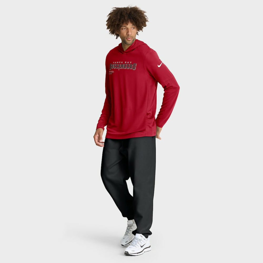 Sideline Pure Fury Performance Long Sleeve Hoodie T-Shirt - Tampa Bay Buccaneers Hoodies