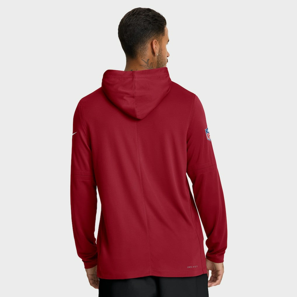 Sideline Pure Fury Performance Long Sleeve Hoodie T-Shirt - Arizona Cardinals Hoodies