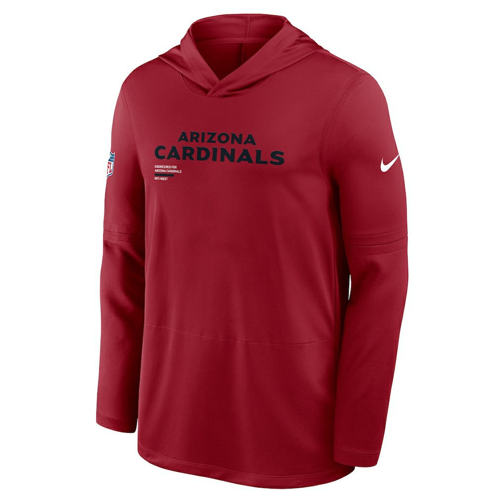 Sideline Pure Fury Performance Long Sleeve Hoodie T-Shirt - Arizona Cardinals Hoodies
