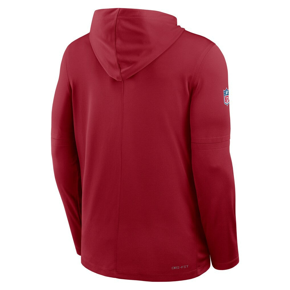Sideline Pure Fury Performance Long Sleeve Hoodie T-Shirt - Arizona Cardinals Hoodies