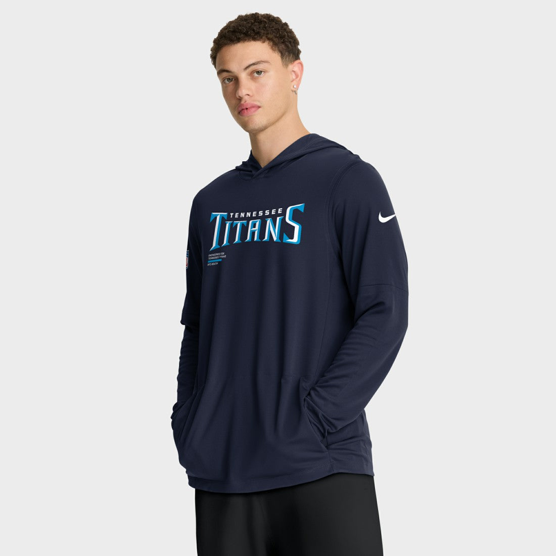 Sideline Pure Fury Performance Long Sleeve Hoodie T-Shirt - Tennessee Titans Hoodies