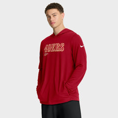 Sideline Pure Fury Performance Long Sleeve Hoodie T-Shirt - San Francisco 49ers Hoodies
