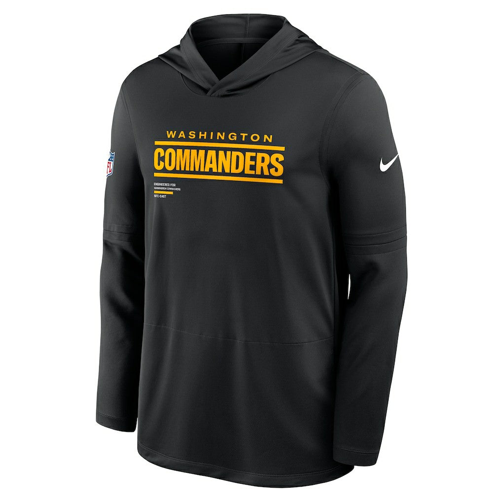 Sideline Pure Fury Performance Long Sleeve Hoodie T-Shirt - Washington Commanders Hoodies