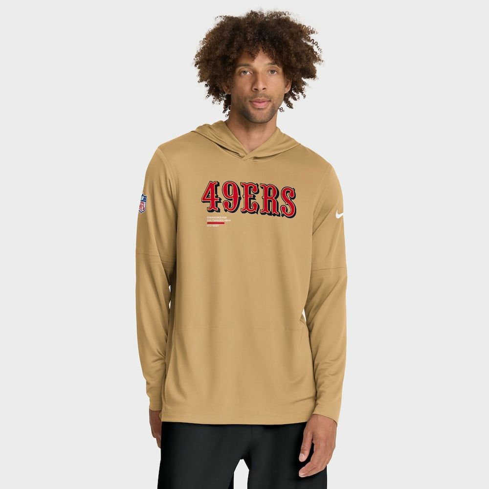 Sideline Pure Fury Performance Long Sleeve Hoodie T-Shirt - San Francisco 49ers Hoodies