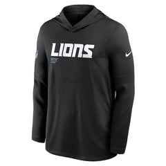 Sideline Pure Fury Performance Long Sleeve Hoodie T-Shirt - Detroit Lions Hoodies