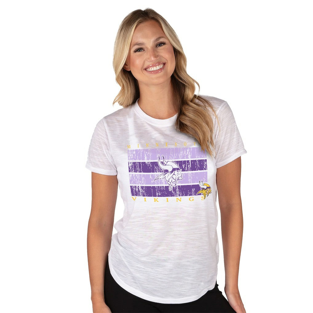 Concepts Sport Women's Infuse Lightweight Slub Knit Top - Minnesota Vikings Tops