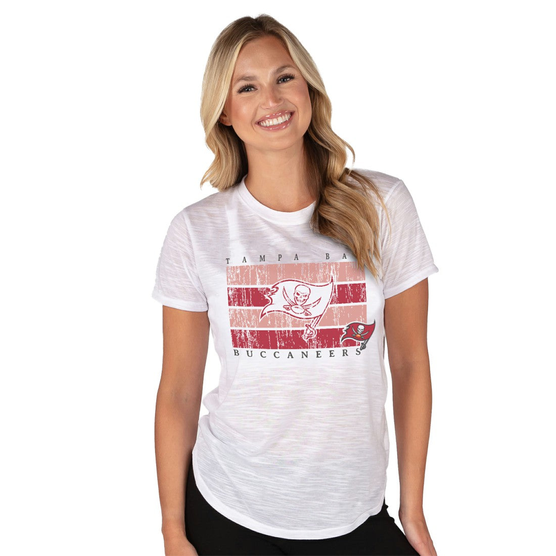 Concepts Sport Women's Infuse Lightweight Slub Knit Top - Tampa Bay Buccaneers Tops