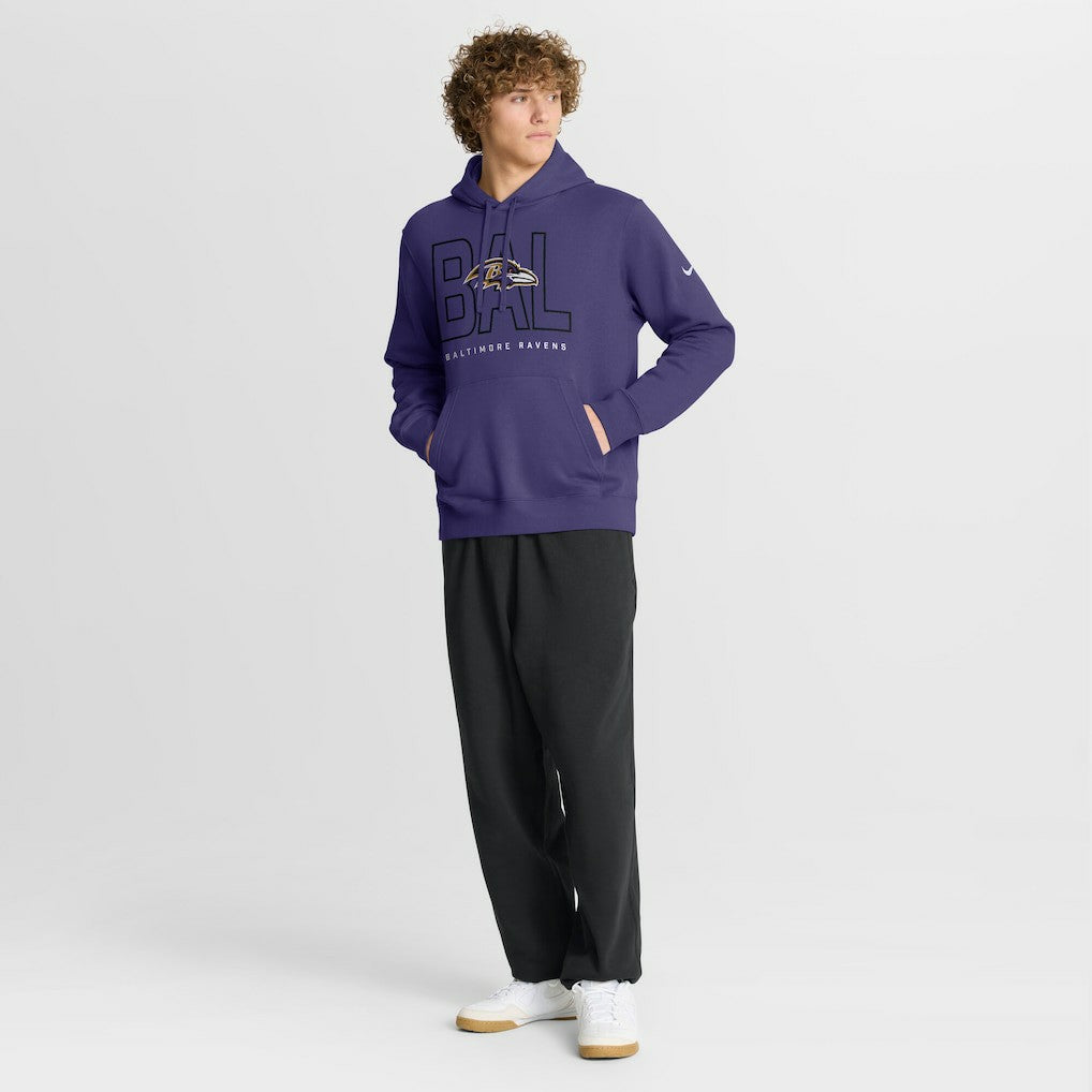 Busted Play Club Fleece Pullover Hoodie - Baltimore Ravens Hoodies