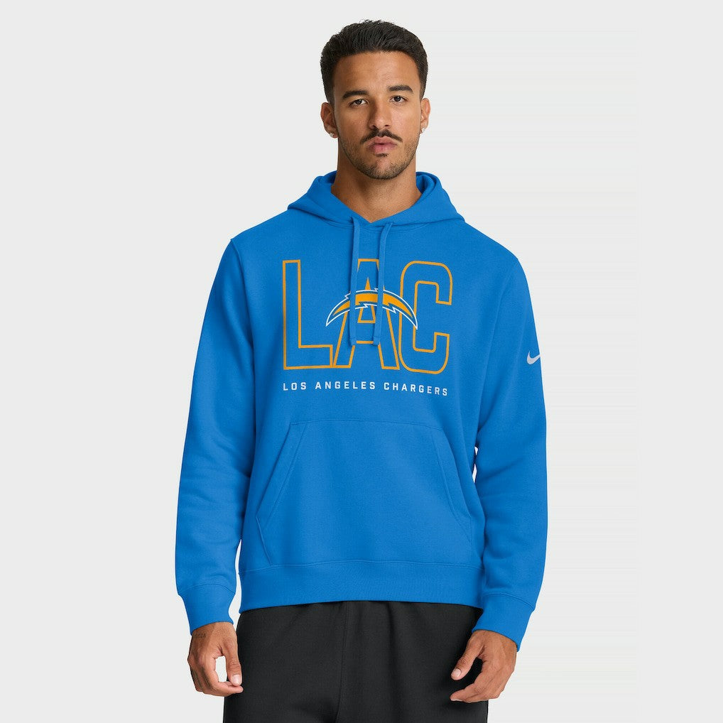 Busted Play Club Fleece Pullover Hoodie - Los Angeles Chargers Hoodies