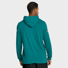 Big & Tall Alt Pack Dri-FIT Long Sleeve Hoodie T-Shirt  - Miami Dolphins Hoodies