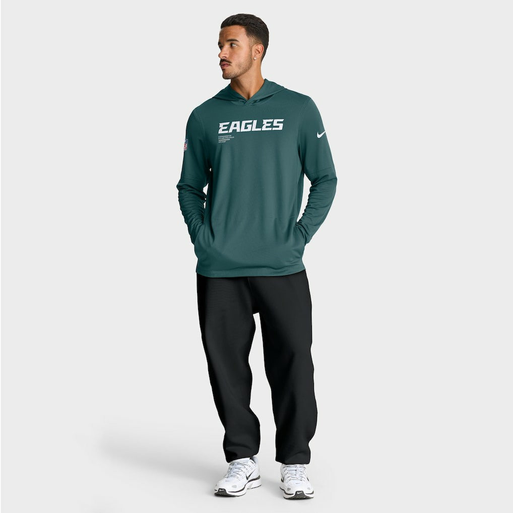 Big & Tall Sideline Dri-FIT Long Sleeve Hoodie T-Shirt - Philadelphia Eagles Hoodies