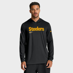 Big & Tall Sideline Dri-FIT Long Sleeve Hoodie T-Shirt - Pittsburgh Steelers Hoodies
