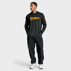Big & Tall Sideline Dri-FIT Long Sleeve Hoodie T-Shirt - Pittsburgh Steelers Hoodies