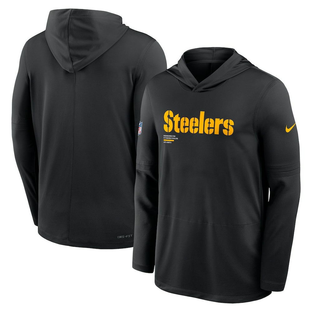 Big & Tall Sideline Dri-FIT Long Sleeve Hoodie T-Shirt - Pittsburgh Steelers Hoodies