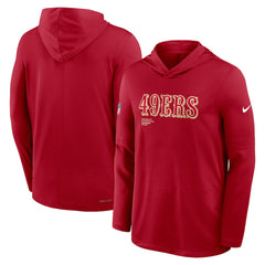 Big & Tall Sideline Dri-FIT Long Sleeve Hoodie T-Shirt - San Francisco 49ers Hoodies