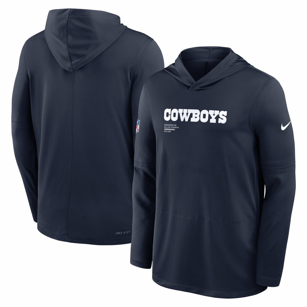 Big & Tall Sideline Dri-FIT Long Sleeve Hoodie T-Shirt - Dallas Cowboys Hoodies