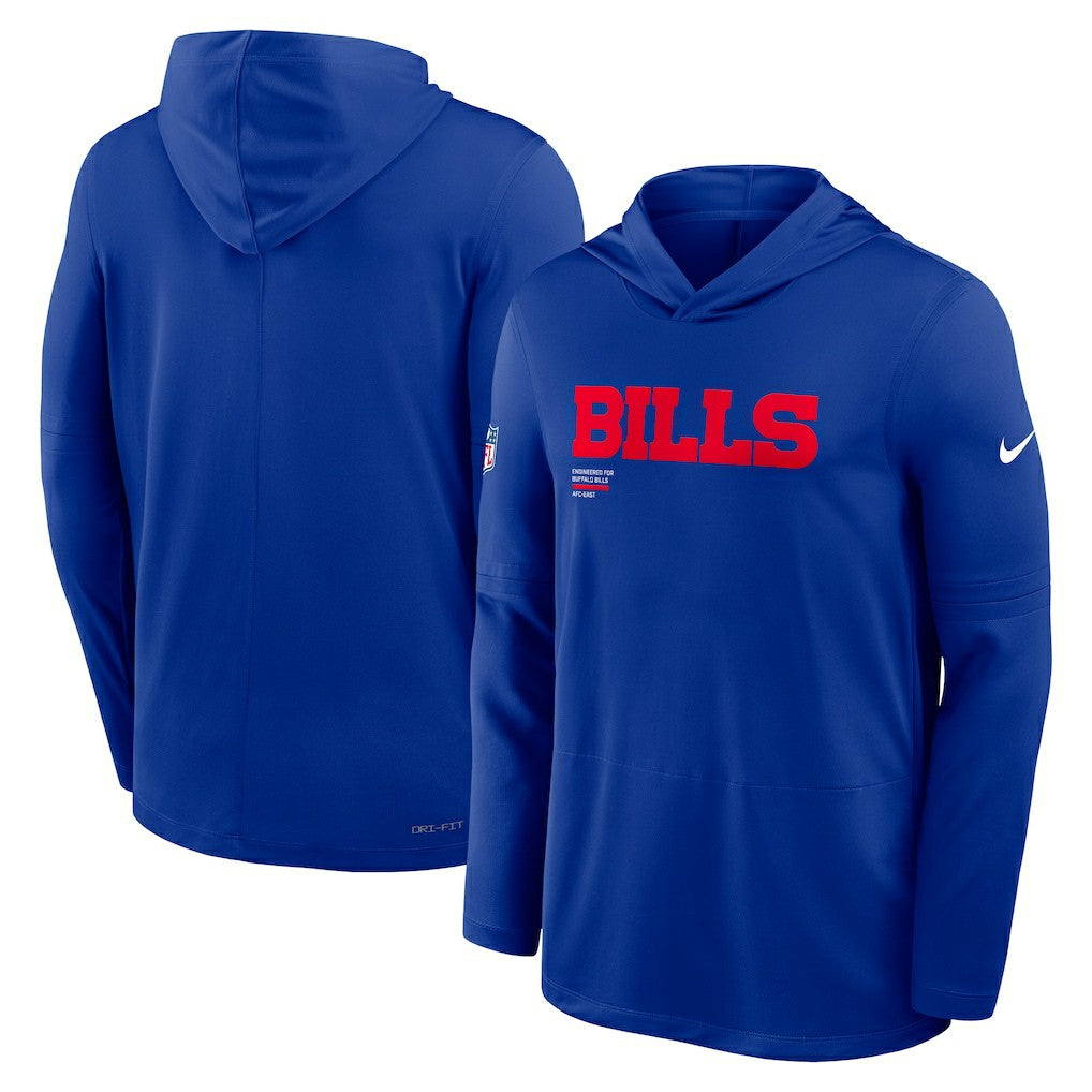 Big & Tall Sideline Dri-FIT Long Sleeve Hoodie T-Shirt - Buffalo Bills Hoodies