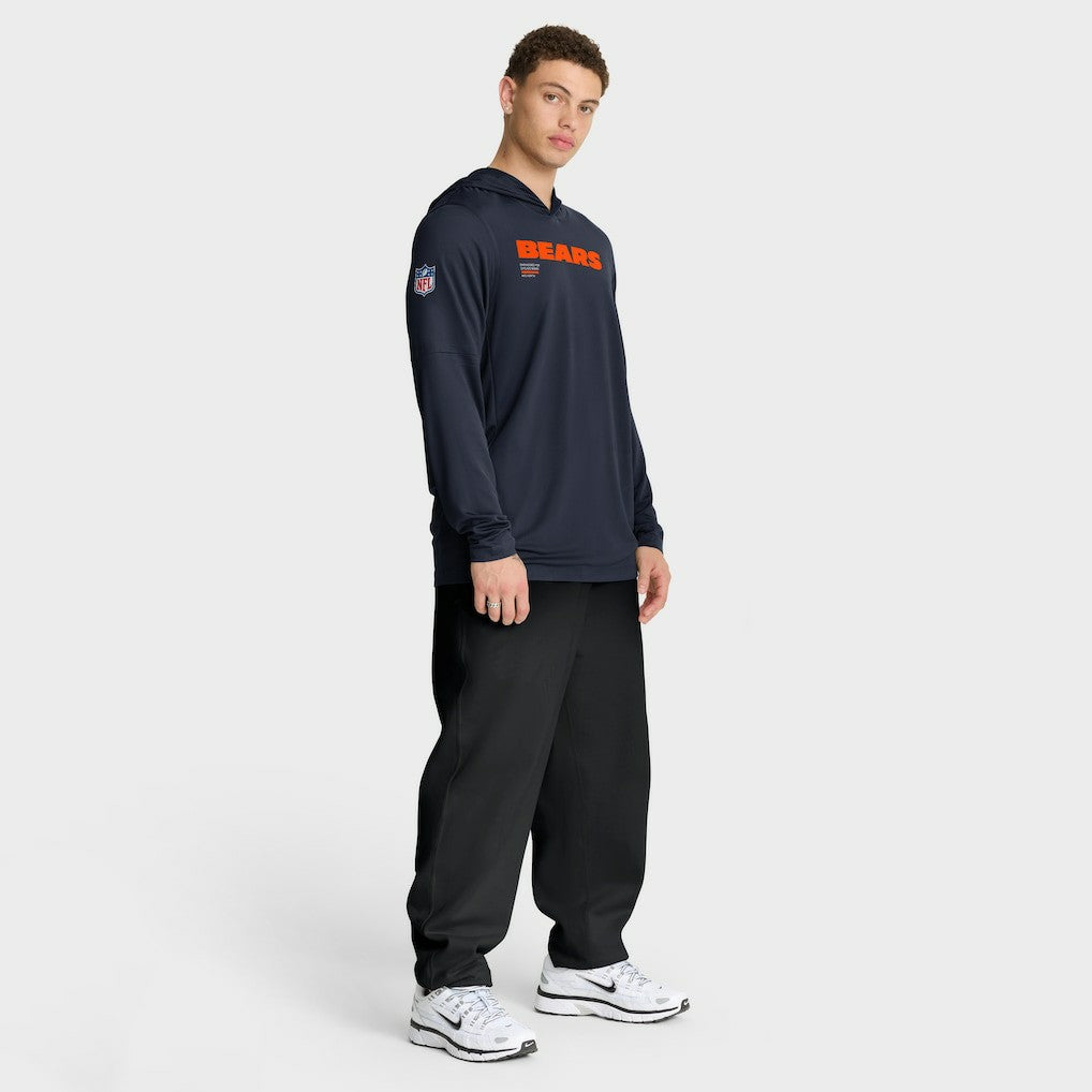 Big & Tall Sideline Dri-FIT Long Sleeve Hoodie T-Shirt - Chicago Bears Hoodies