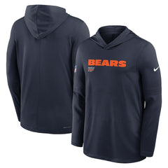 Big & Tall Sideline Dri-FIT Long Sleeve Hoodie T-Shirt - Chicago Bears Hoodies