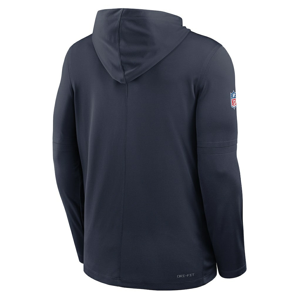 Big & Tall Sideline Dri-FIT Long Sleeve Hoodie T-Shirt - Chicago Bears Hoodies