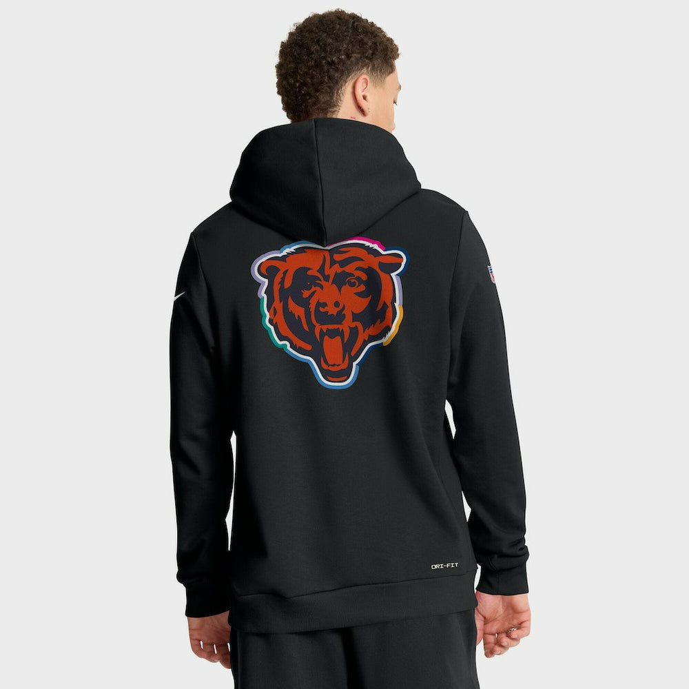 Tall 2025 NFL Crucial Catch Sideline Standard Issue Dri-FIT Hoodie - Chicago Bears Hoodies