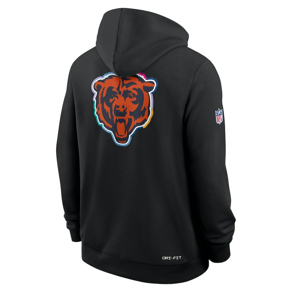 Tall 2025 NFL Crucial Catch Sideline Standard Issue Dri-FIT Hoodie - Chicago Bears Hoodies