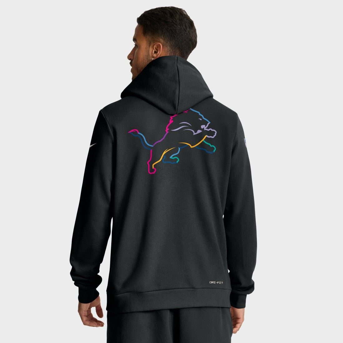 Tall 2025 NFL Crucial Catch Sideline Standard Issue Dri-FIT Hoodie - Detroit Lions Hoodies