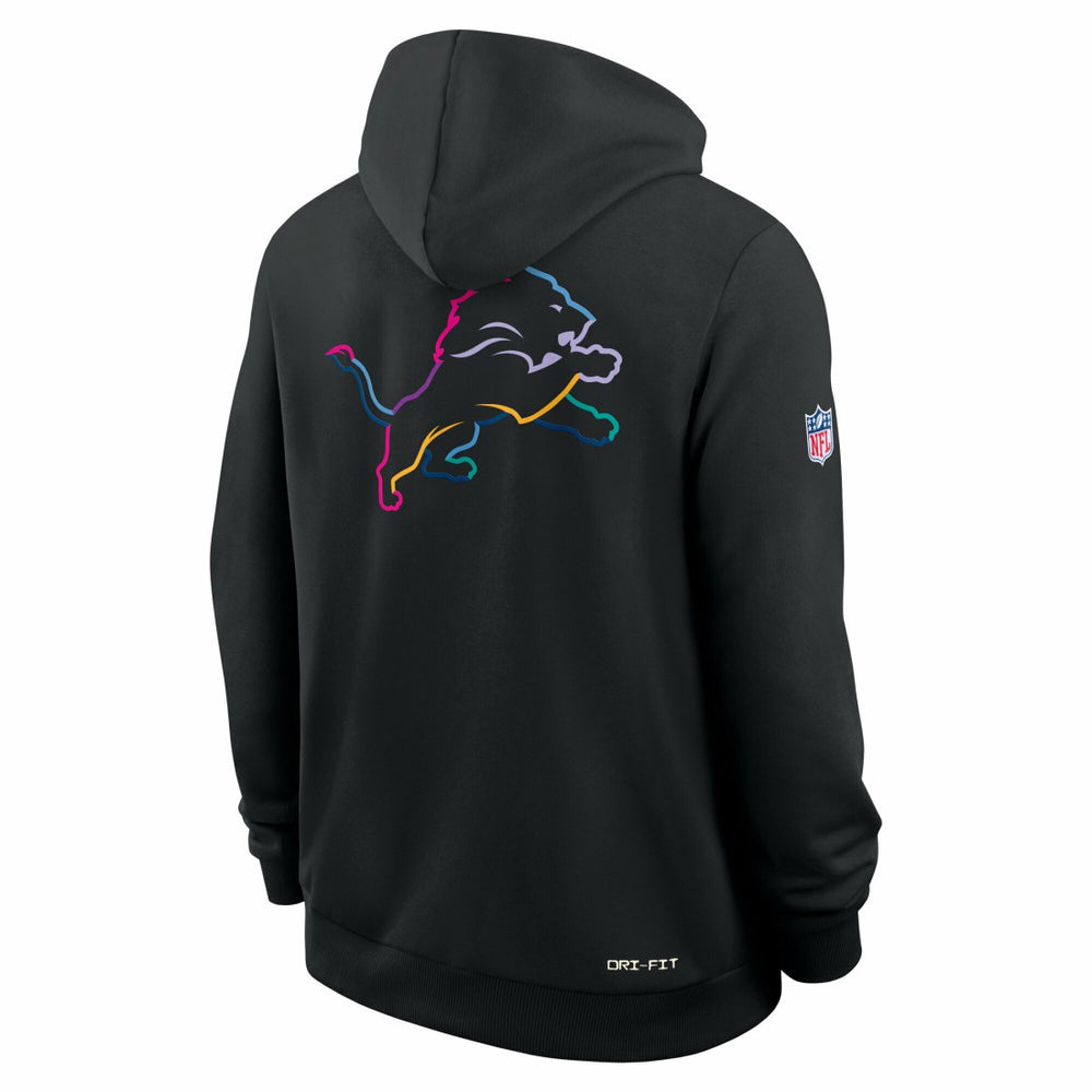 Tall 2025 NFL Crucial Catch Sideline Standard Issue Dri-FIT Hoodie - Detroit Lions Hoodies