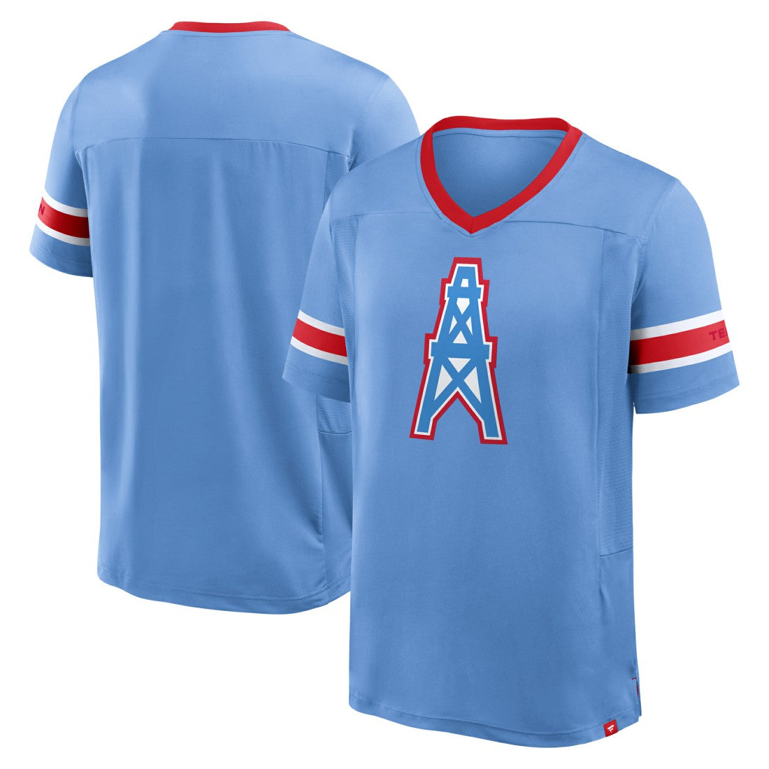 Oilers Throwback Hometown Premium Hashmark V-Neck T-Shirt - Tennessee Titans T-shirts