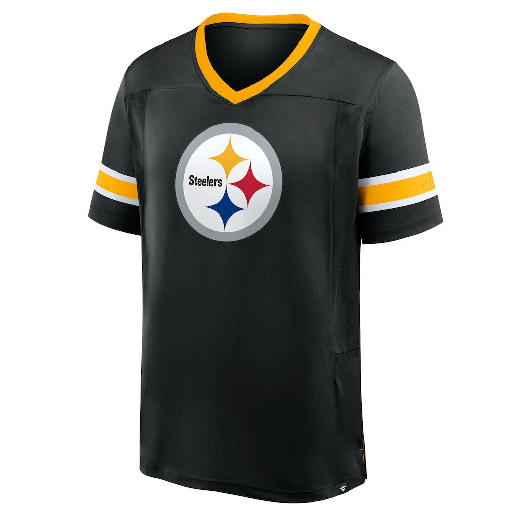 Hometown Premium Hashmark V-Neck T-Shirt - Pittsburgh Steelers T-shirts