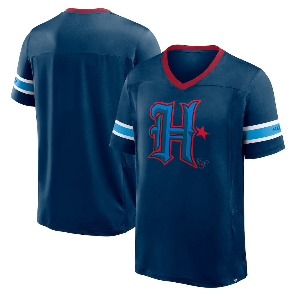 Redzone Hashmark V-Neck T-Shirt - Houston Texans T-shirts