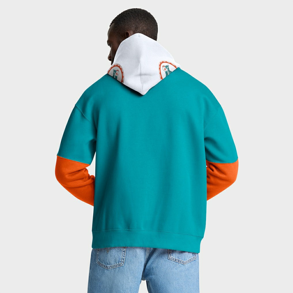 Helmet Retro Pullover Hoodie - Miami Dolphins Hoodies