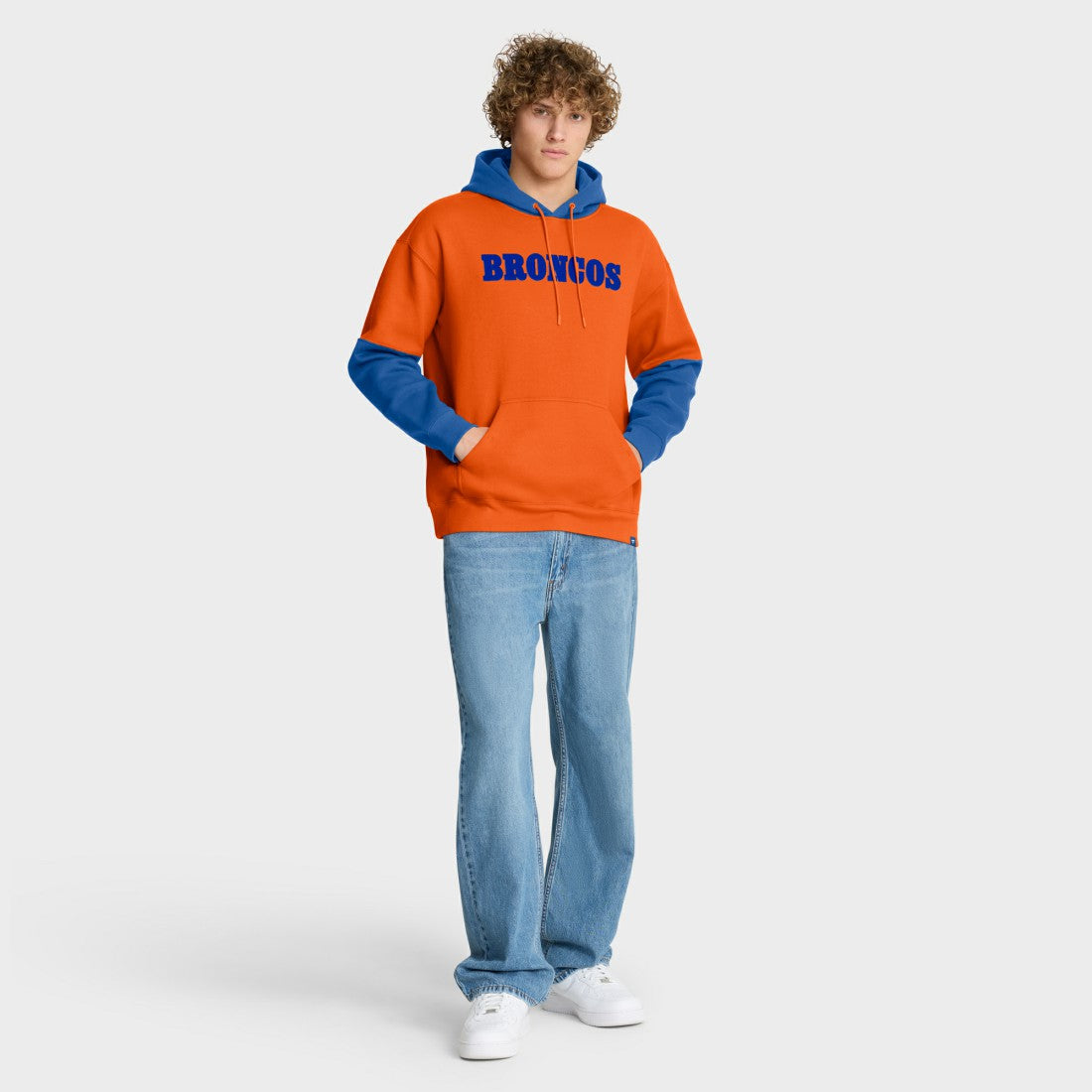 Helmet Retro Pullover Hoodie - Denver Broncos Hoodies