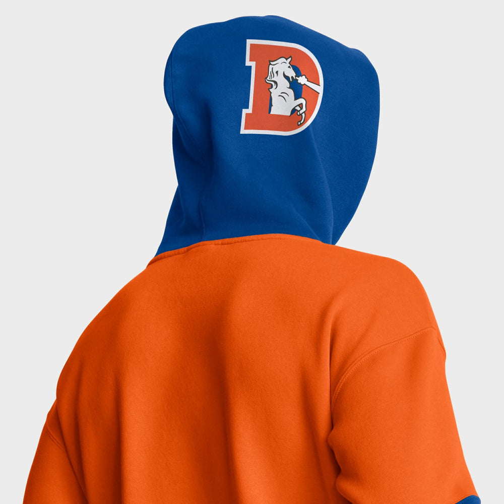 Helmet Retro Pullover Hoodie - Denver Broncos Hoodies