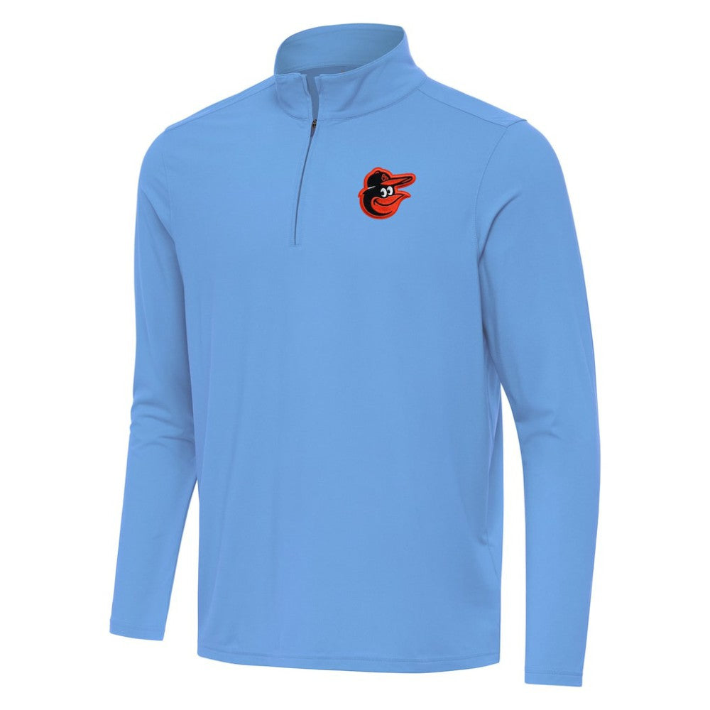 Powder Blue Baltimore Orioles Antigua Intent Quarter-Zip Top